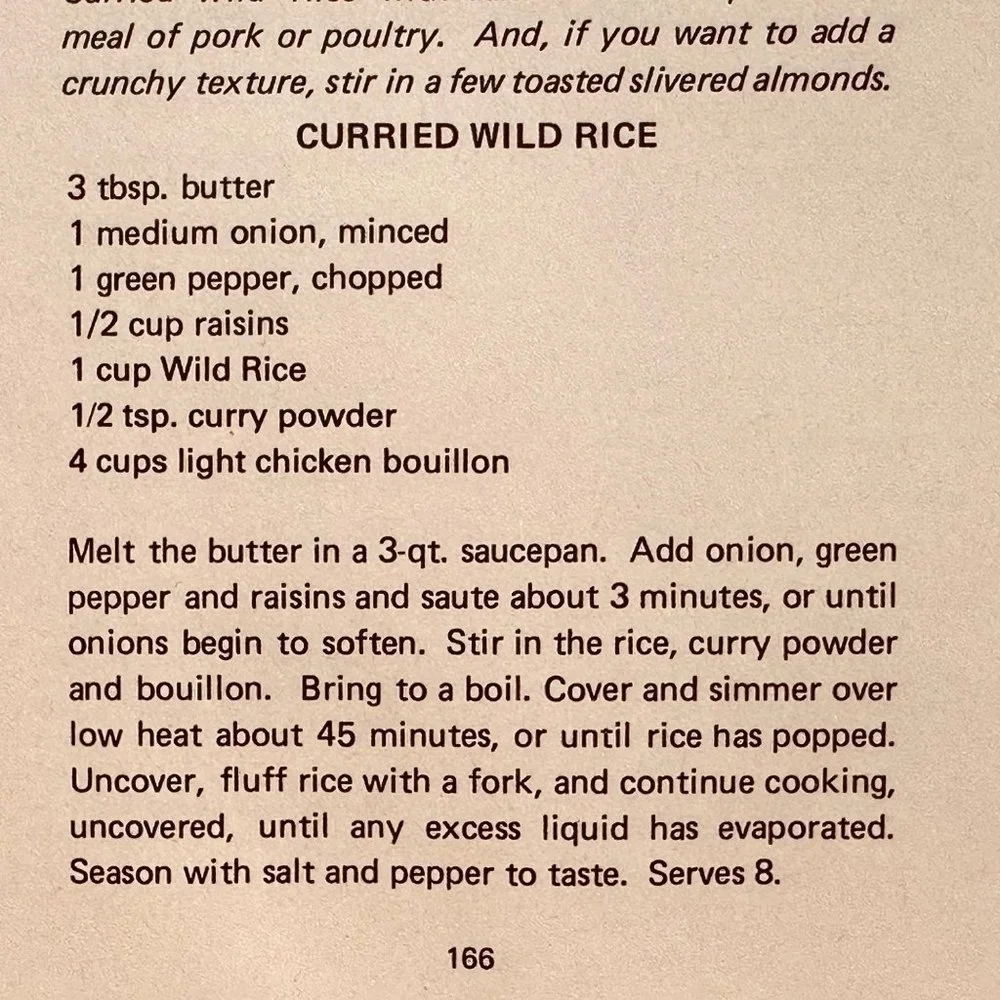 Wild Rice for All Seasons Vintage Cookbook by Beth Anderson